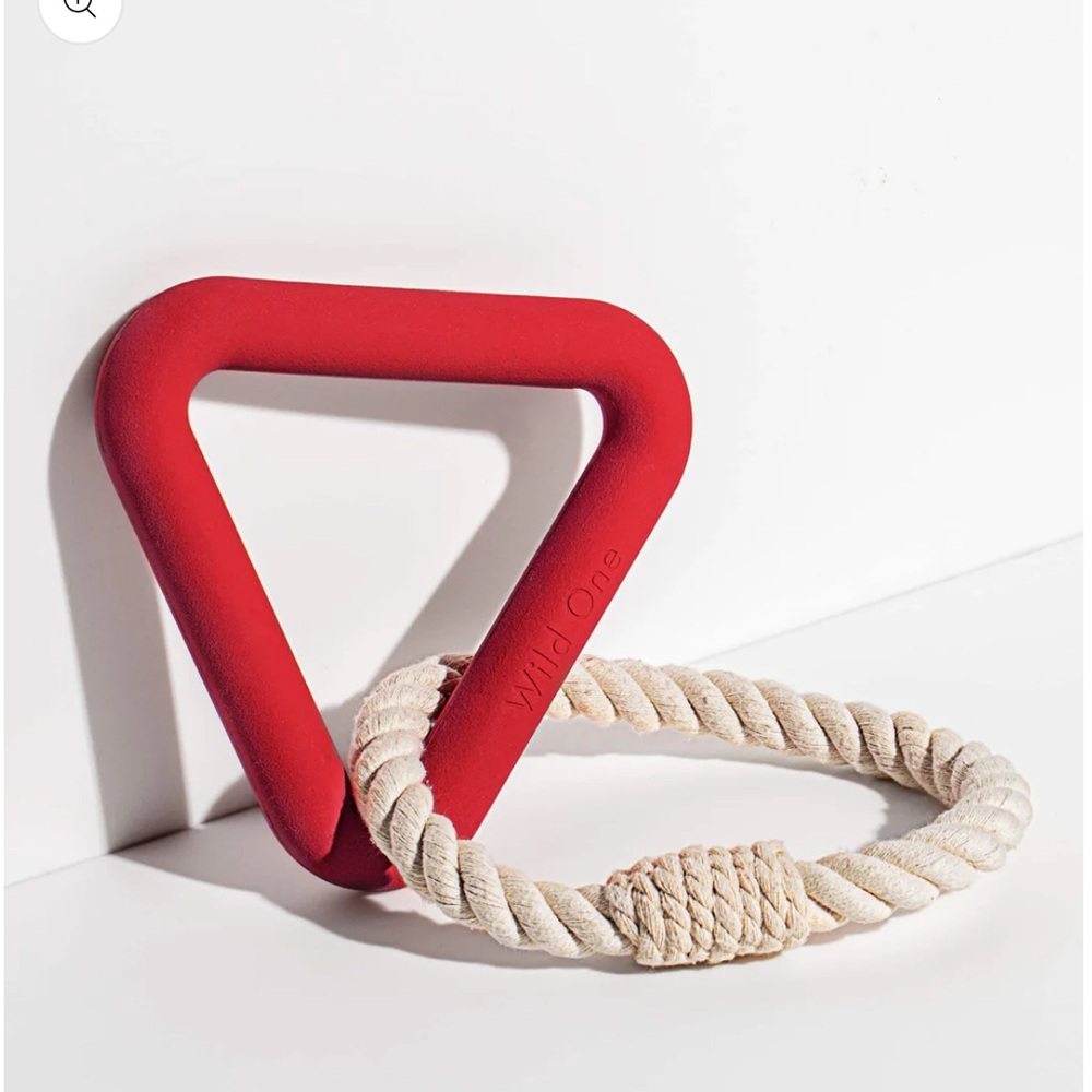Wild One Red Triangle Tug Dog Toy Red